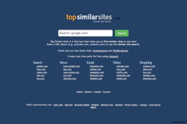 【Top Similar Sites】热门相似网站-立即查找相似、替代或相关网站