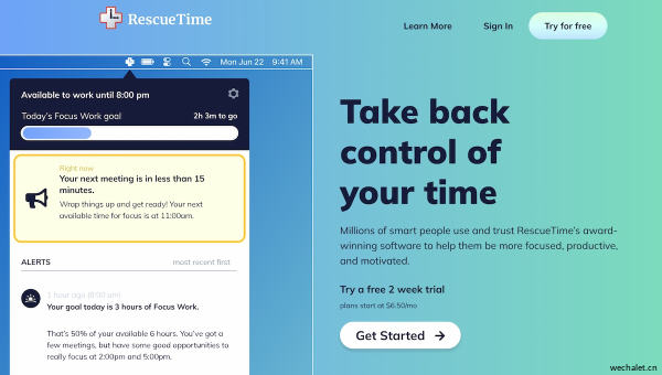 RescueTime:全自动时间跟踪软件
