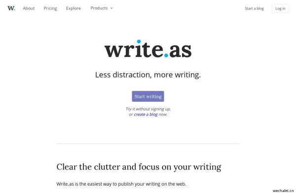 Write.as — A place for focused writing.