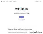 Write.as - 网络上分享您的作品的最简单方法