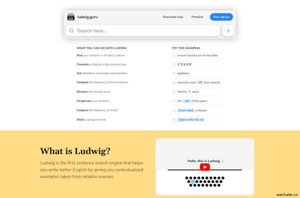 Ludwig • Find your English sentence