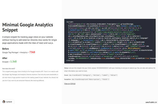 Minimal Google Analytics Snippet | Minimal Analytics