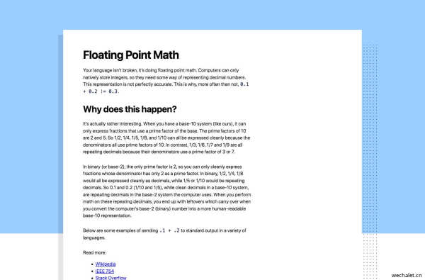 Floating Point Math