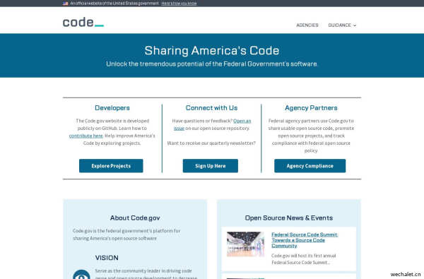 Code.gov — America’s Home for Open Source Projects from the Federal Government