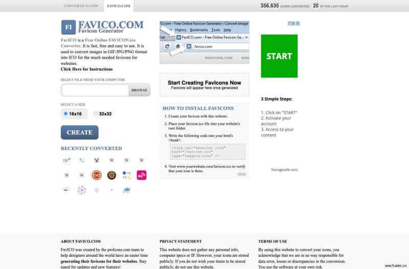 FavICO.com - Free Online Favicon Generator : Convert image to ico file