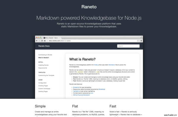 Raneto - Markdown Knowledgebase for Node.js