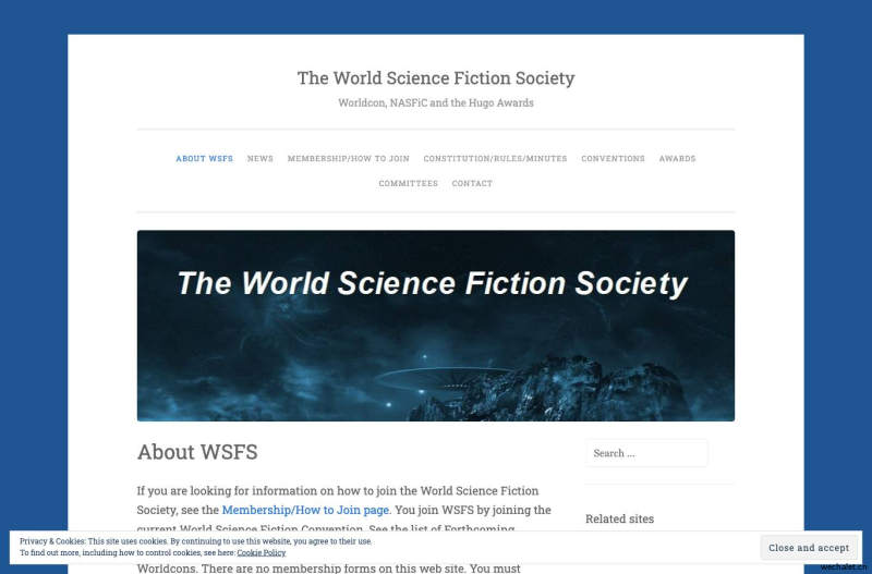The World Science Fiction Society | Worldcon, NASFiC and the Hugo Awards
