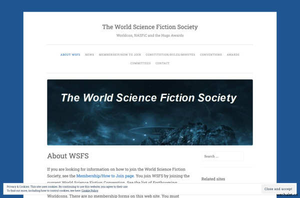 The World Science Fiction Society | Worldcon, NASFiC and the Hugo Awards