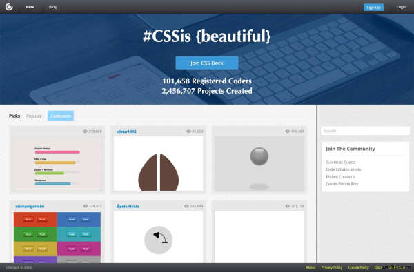 HTML5, CSS3, JS Demos, Creations and Experiments | CSSDeck