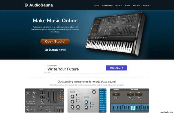 AudioSauna - Free Music Software - Make Music Online