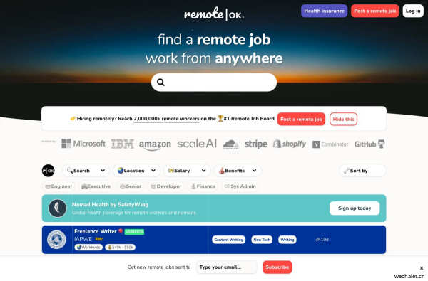Remote Jobs in Programming, Design, Sales and more #OpenSalaries