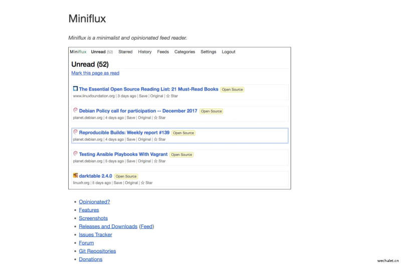 Miniflux - Minimalist and Opinionated Feed Reader