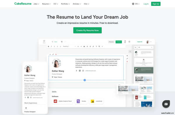 CakeResume: Free Online Resume Builder & Job Search Site