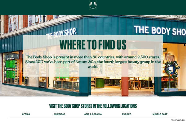 Find The Body Shop® in your Region | Market Selector