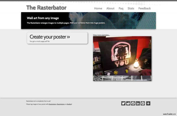 Wall art generator - Rasterbator