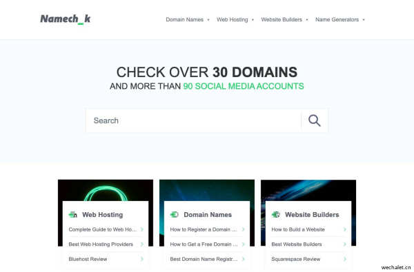 Namechk - Username and Domain Name Checker - Search All Domain Names and User Names to see if they're available