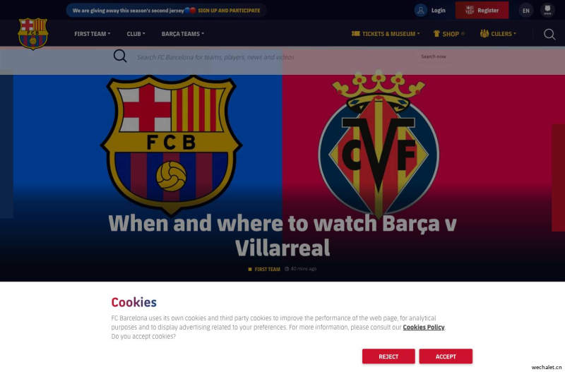 Official FC Barcelona  Website
