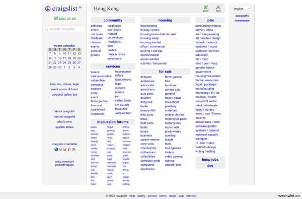 craigslist: Hong Kong jobs, apartments, for sale, services, community, and events