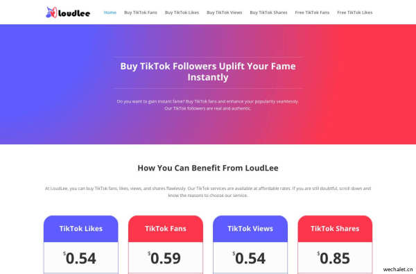 Buy Real & Authentic TikTok Services from LoudLee.com