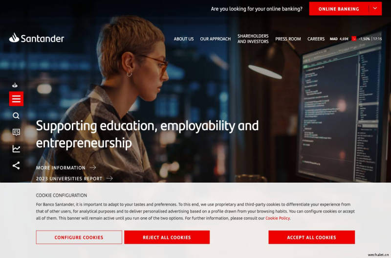 Santander Corporate Website