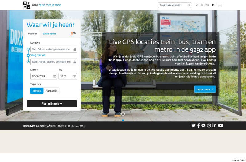 9292.nl - Reisplanner OV & e-tickets trein, bus, tram, metro & veer