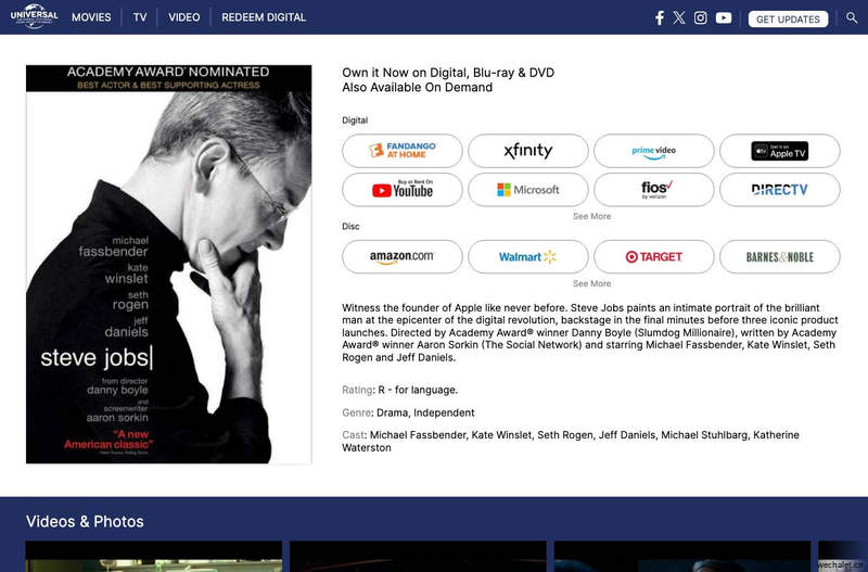 Steve Jobs | Watch Page | DVD, Blu-ray, Digital HD, On Demand, Trailers, Downloads | Universal Pictures Home Entertainment