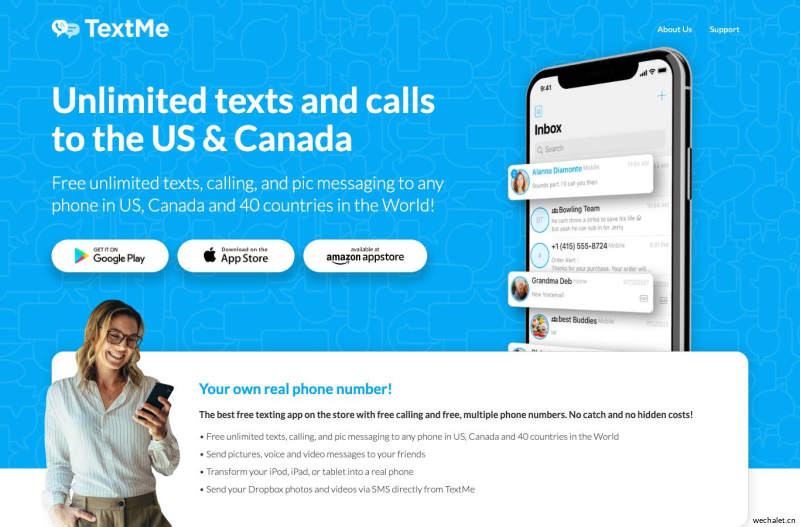 TextMe - Unlimited free texting and calling to any phone
