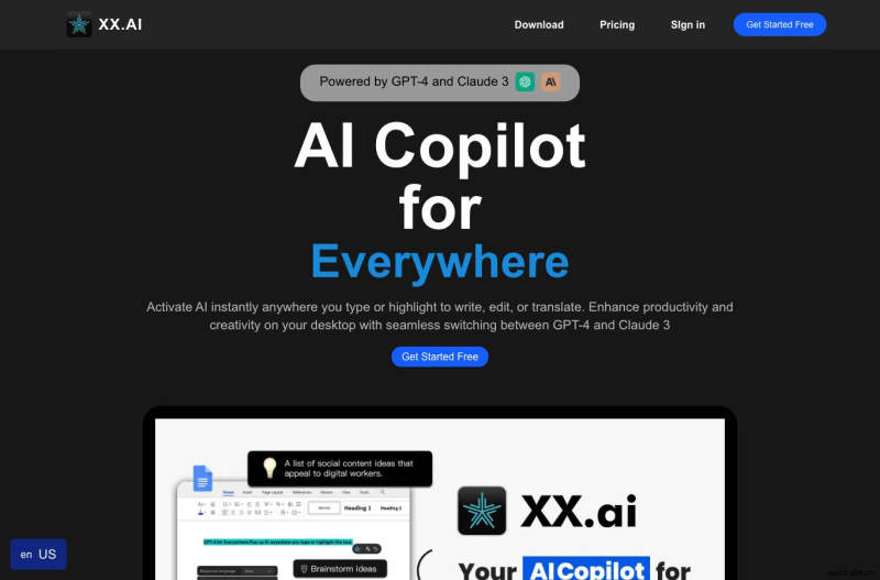 XX.AI — Your Premier Desktop AI Copilot
