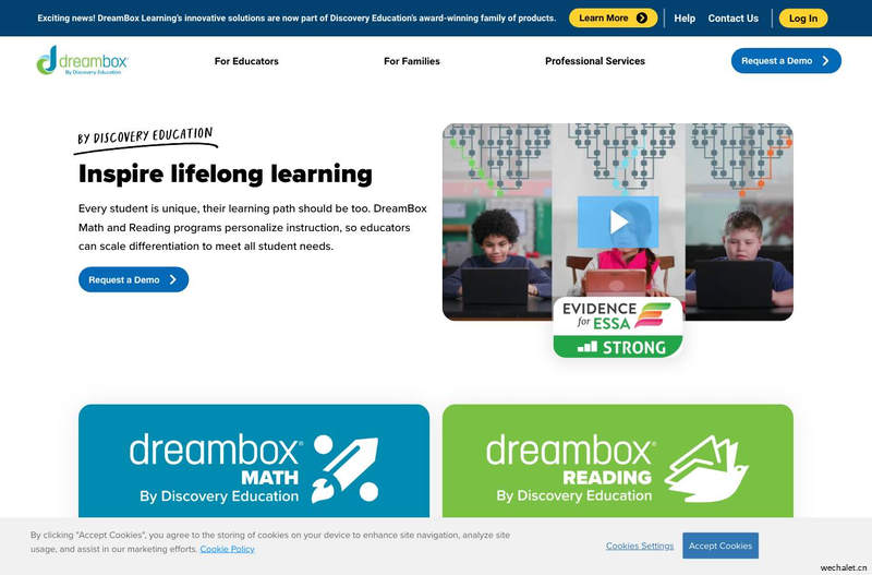 学生在线数学和阅读课程 | Discovery Education 的 DreamBox