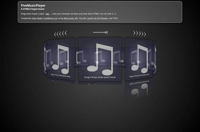 FiveMusicPlayer - A HTML5 Experiment