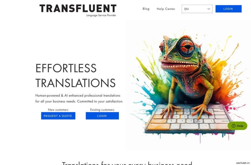 Transfluent 是一家专业翻译机构，在线提供多达 120 种语言