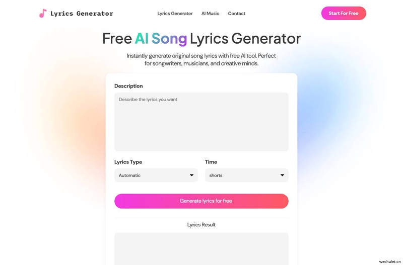 AI Lyrics Generator: Free Song Lyrics Generator & AI Song Writer