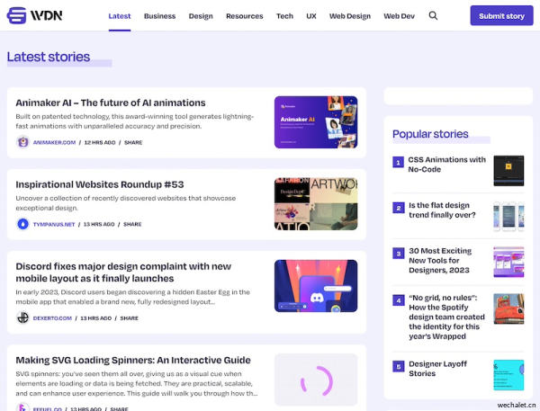 Web Designer News | 一个面向网页设计师和开发者的在线社区
