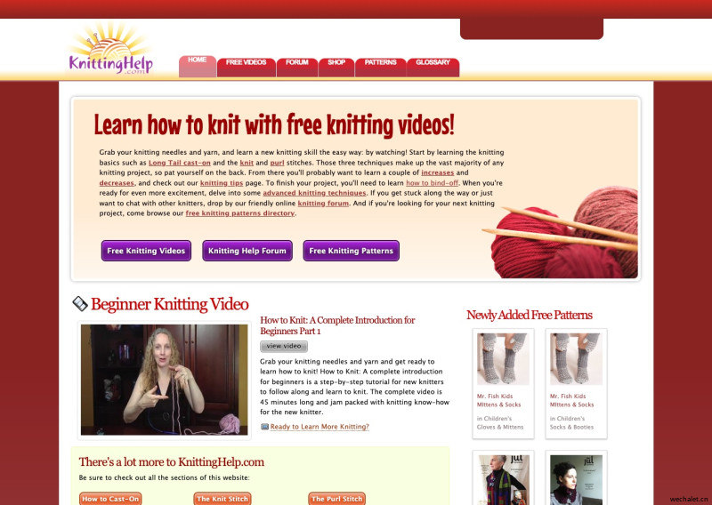 KnittingHelp | 学习如何使用免费编织视频编织！